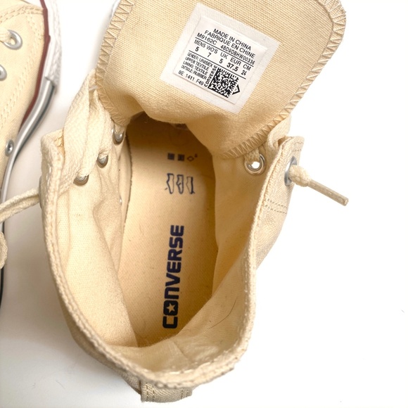 NWOT -Converse Men's Natural White High-Top Sneakers - Picture 6 of 11